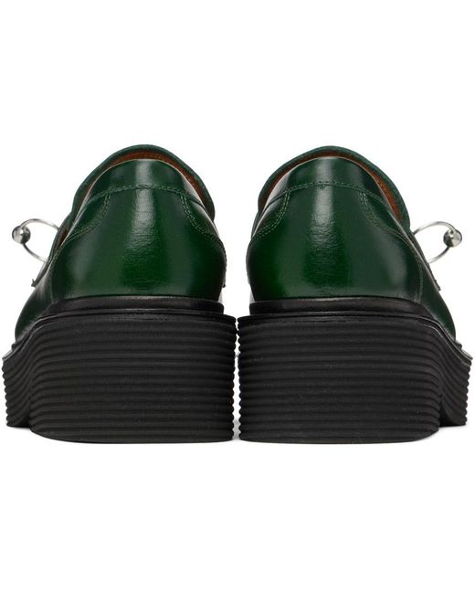 Marni Green Piercing Loafers