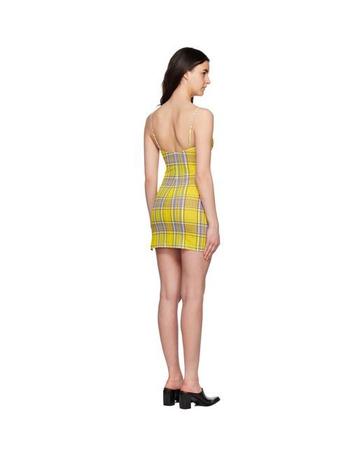 Miaou Black Yellow Anya Minidress