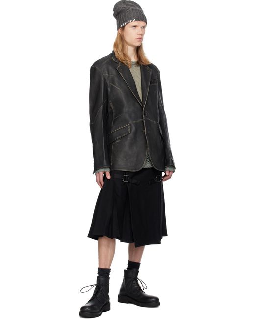ANDERSSON BELL Black Hyde Leather Jacket for men