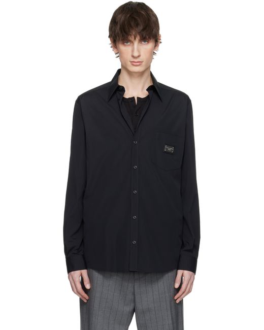 メンズ Dolce & Gabbana ブラック Martini-Fit シャツ Black