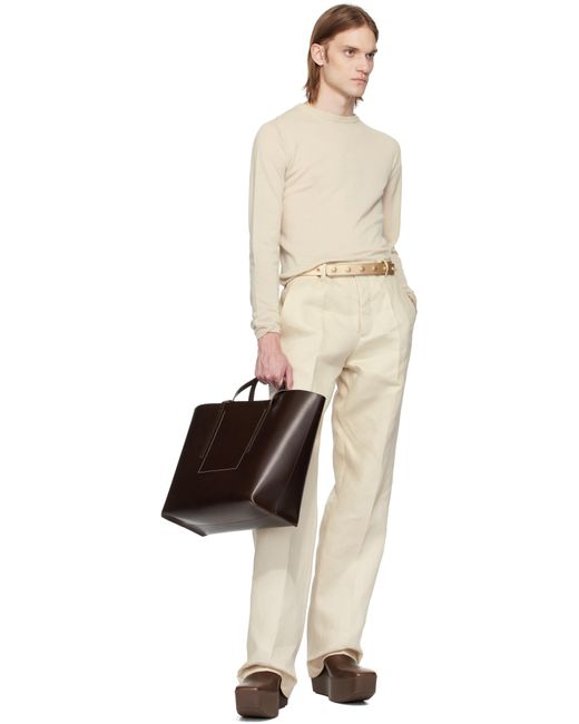 メンズ Rick Owens オフホワイト Hollywood Tailored Dietrich トラウザーズ Natural