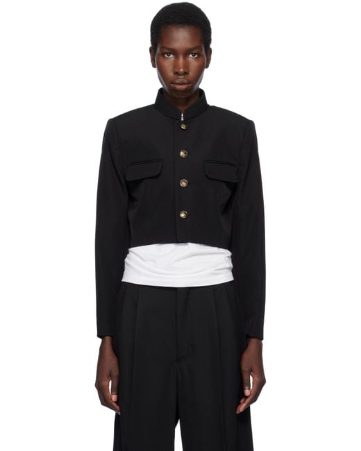 Comme des Garçons ブラック ウール＆ポリエステル ドスキン テーラードジャケット Black