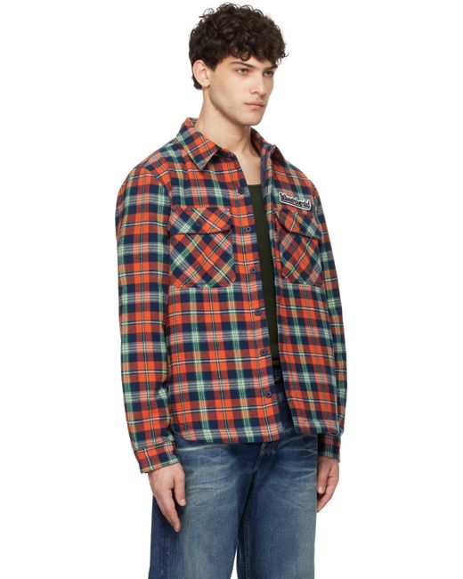 BBCICECREAM Red Padded Check Overshirt for men