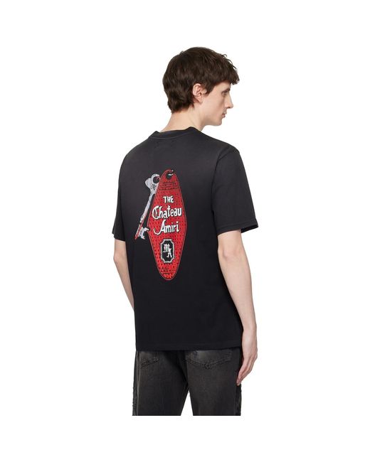 Amiri Black Chateau Keys T-Shirt for men