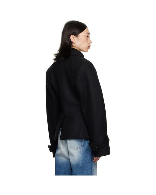 Egonlab Black Raglan Tailoring Blazer for men
