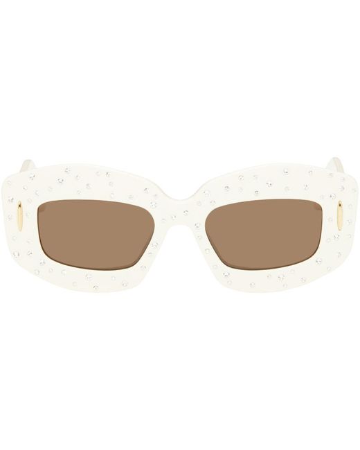 Loewe Black Off-white Smooth Pavé Screen Sunglasses