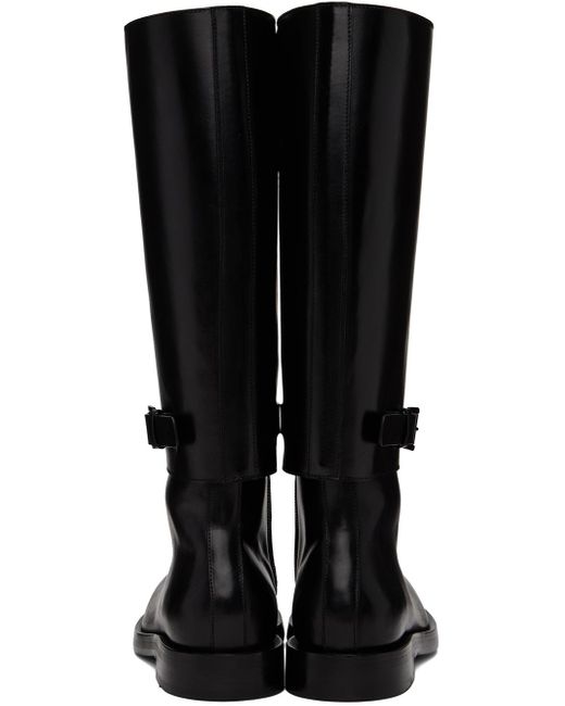 Ann Demeulemeester Black Ted Riding Boots for men