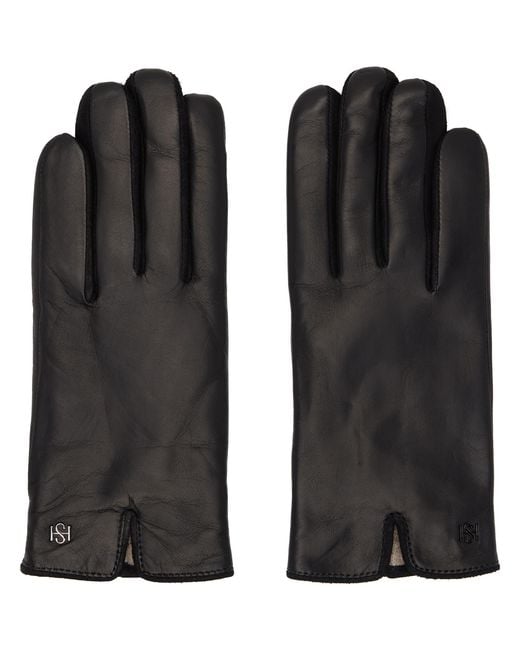 Handsome Stockholm Black Essentials Gloves for men