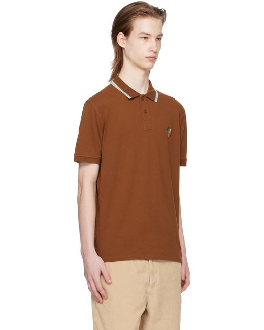 PS by Paul Smith Brown Broad Stripe Zebra Polo for men