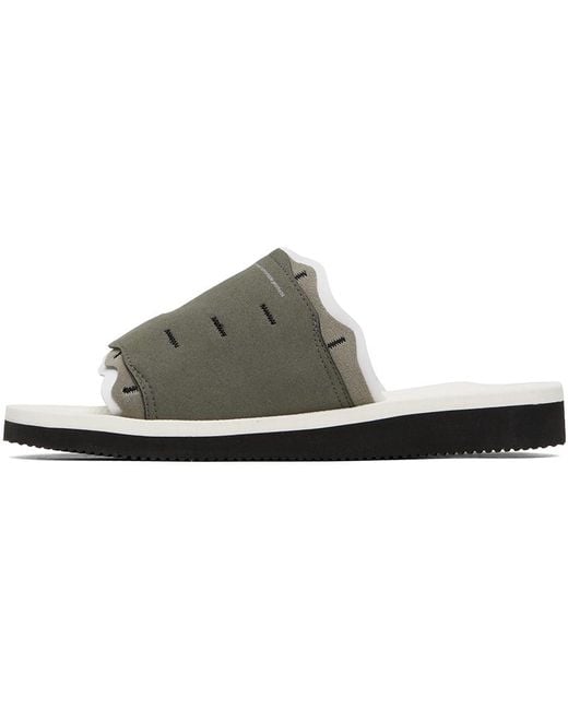 Suicoke Black Leta-Ab Sandals for men