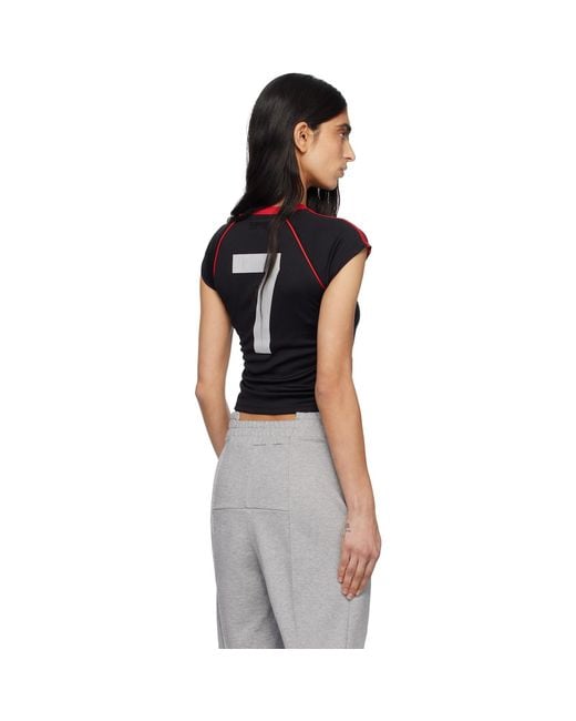 Vetements Black Alphabet Football Jersey T-Shirt