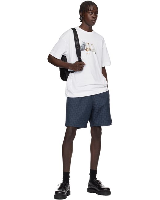 メンズ Givenchy ホワイト Cats プリントTシャツ ホワイト | Lyst