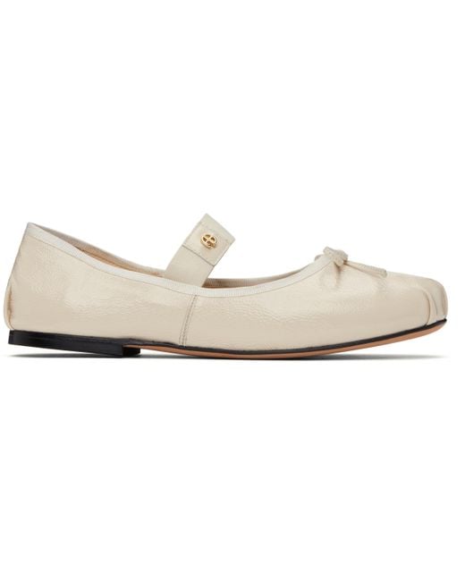 Anine Bing Women's Black Off- Jolie Ballerina Flats