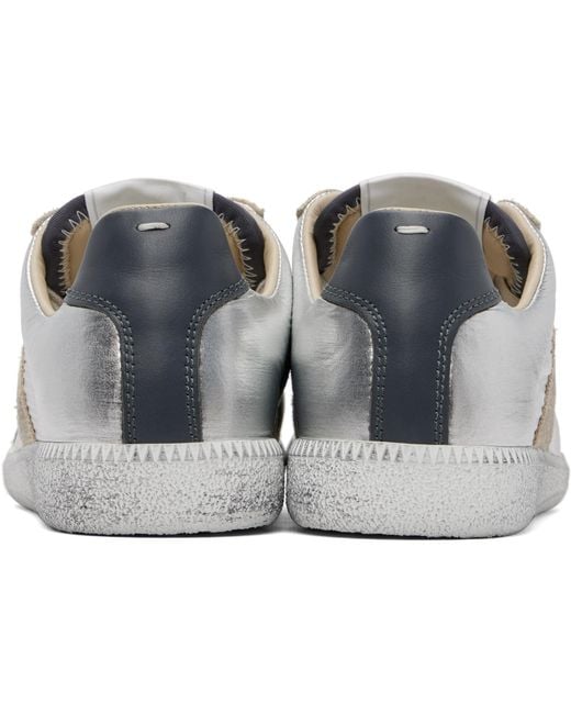 Maison Margiela Black Replica Iridescent Sneakers