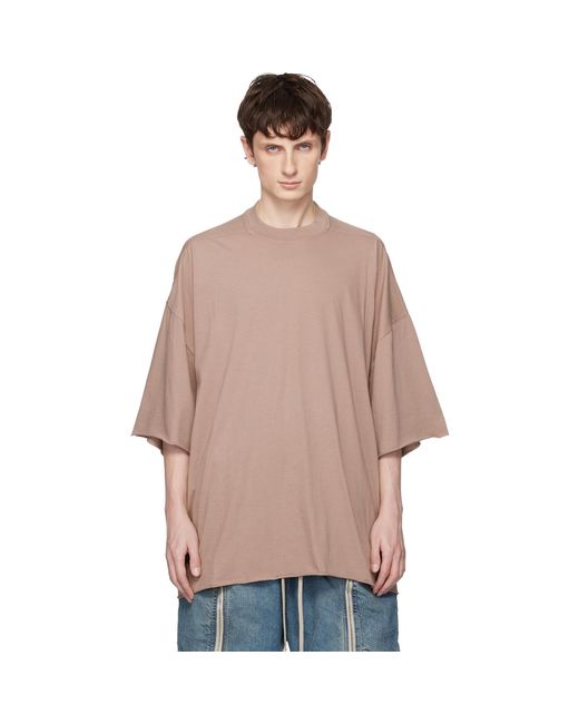 Rick Owens Natural Taupe Temple Tommy T-Shirt for men