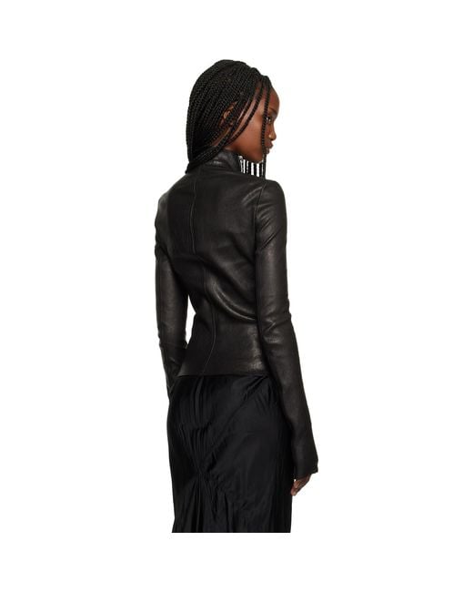 Rick Owens Black Temple Gary Leather Jacket