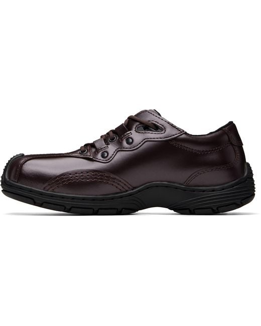 Dr. Martens Brown Burgundy Aurix Satin Finish Leather 5I Sneakers
