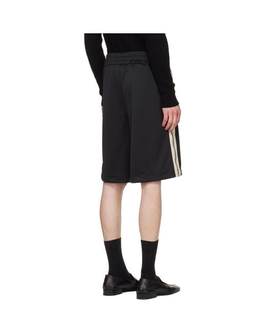 Palm Angels Black Classic Logo Track Shorts for men