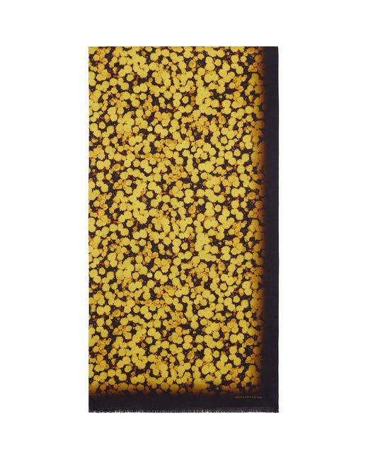 Dries Van Noten Metallic Printed Satin Scarf for men