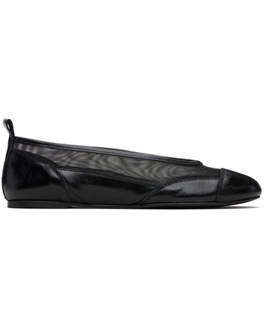 Paloma Wool Black Pili Mesh Ballerina Flats