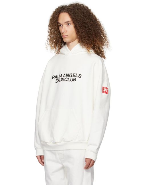 メンズ Palm Angels オフホワイト Ski Club フーディ White