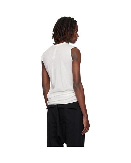 Rick Owens Black Off- Temple Basic Sl Tank Top for men