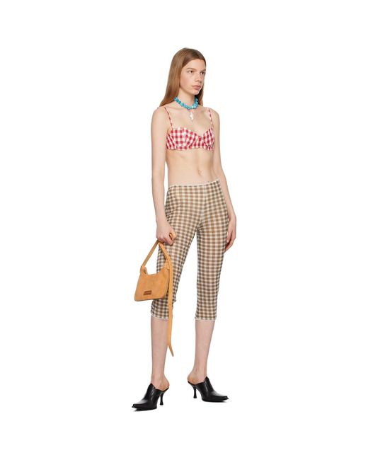 Acne Orange Red Sweetheart Bra