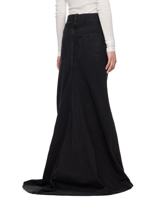 Ann Demeulemeester ブラック Goele Comfort ファイブポケット マキシスカート Black