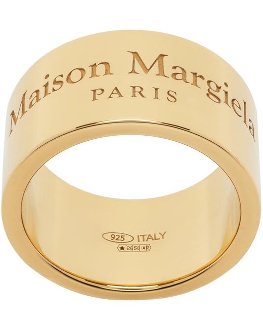 Maison Margiela Metallic Gold Wide Band Ring