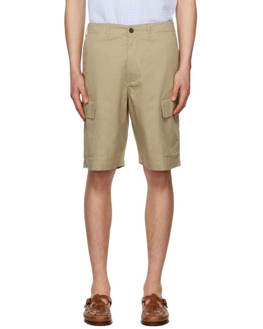 Universal Works Natural Mw Cargo Shorts for men