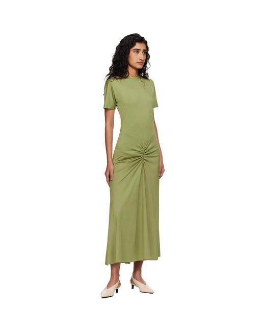 Victoria Beckham Green Blaire Midi Dress