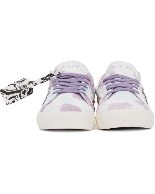 Off-White c/o Virgil Abloh White And Purple Vulcanized Low-top