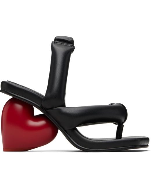 Yume Yume Black Love Heeled Sandals
