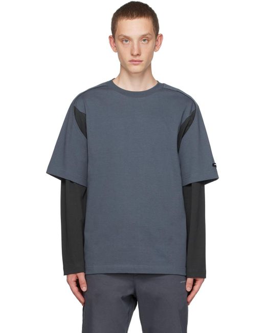 AFFXWRKS Blue Dual Sleeve Long Sleeve T-shirt for men