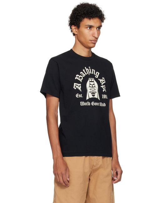 T-Shirt Noir À Logo Mad General De Style Collégial A Bathing Ape pour homme en coloris Black