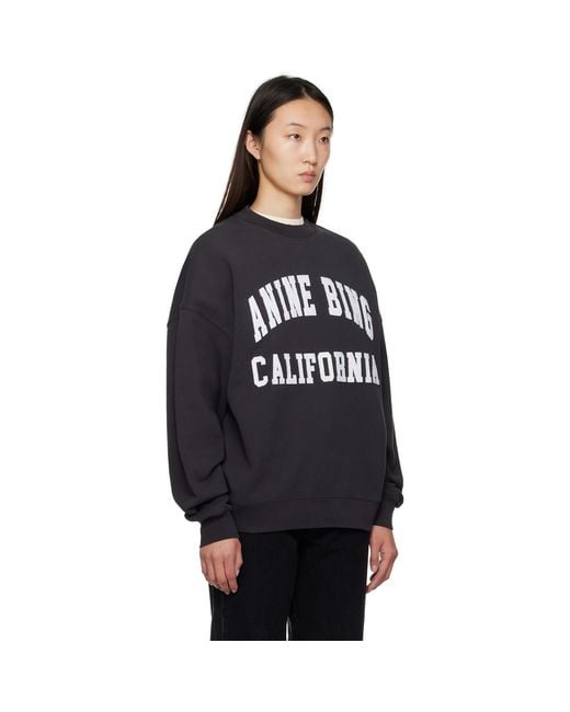 Anine Bing Black Miles Sweatshirt