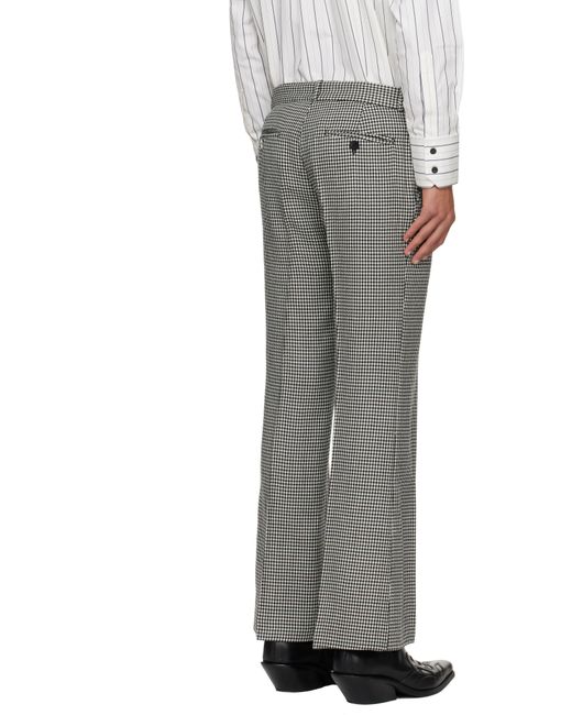 Ernest W. Baker Black Loose Fit Flare Trousers for men