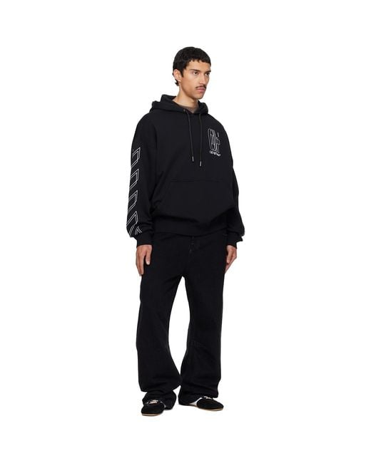 Off-White c/o Virgil Abloh Black Big Double Arrow Skate Hoodie for men