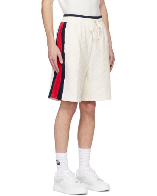 Gucci Natural Off-white gg Shorts for men