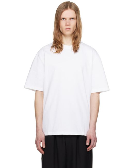 メンズ Marni ホワイト ロゴアップリケ Tシャツ White