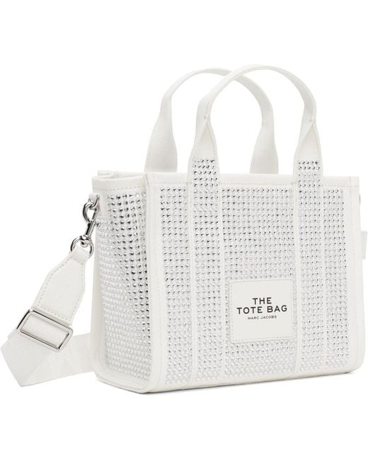 Marc Jacobs White 'the Crystal Canvas Small' Tote
