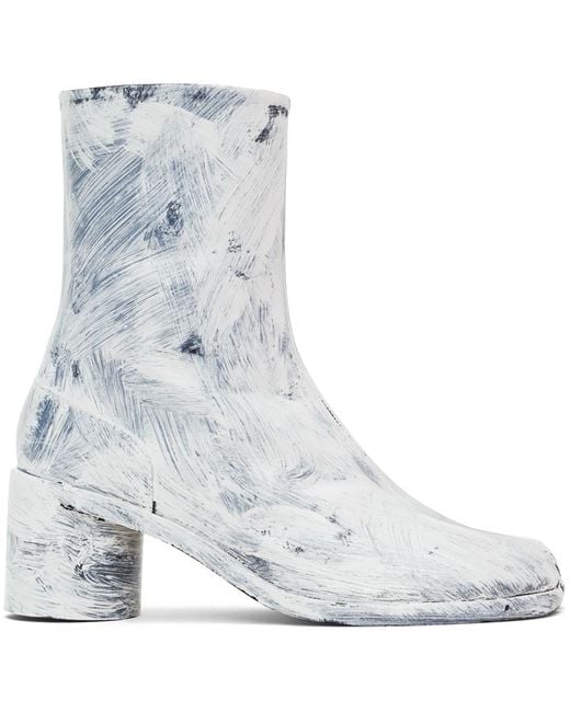Maison Margiela Blue Tabi Bianchetto Boots for men