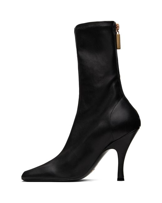 Khaite Black Eva Mid Calf Boots