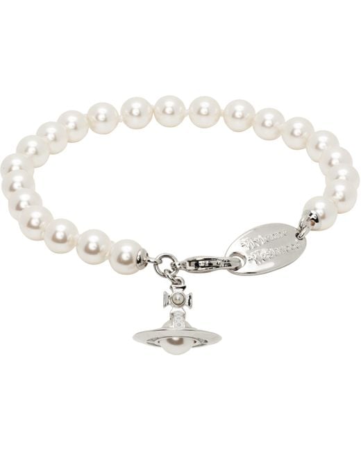 Vivienne Westwood Black Simonetta Pearl Bracelet