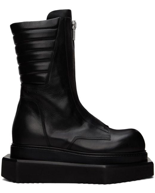Rick Owens Black Moto Cyclops Boots for men