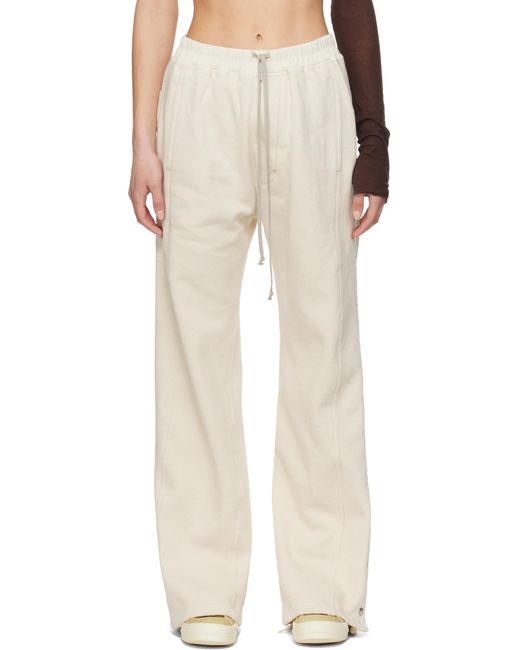 Rick Owens オフホワイト Hollywood Pusher スウェットパンツ Natural