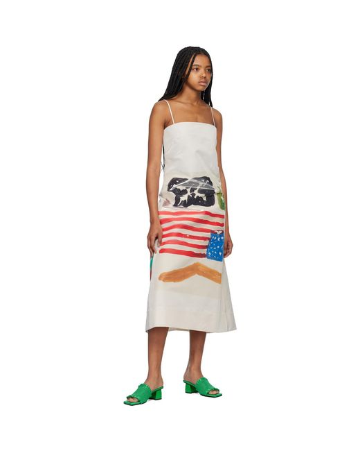MERYLL ROGGE Black Taupe Beni Bischof Edition Graphic Midi Dress