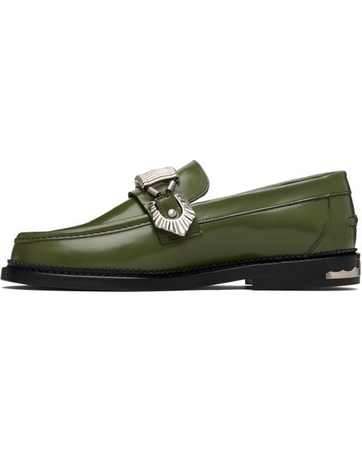 Toga Virilis Black Ssense Exclusive Khaki Polido Loafers for men
