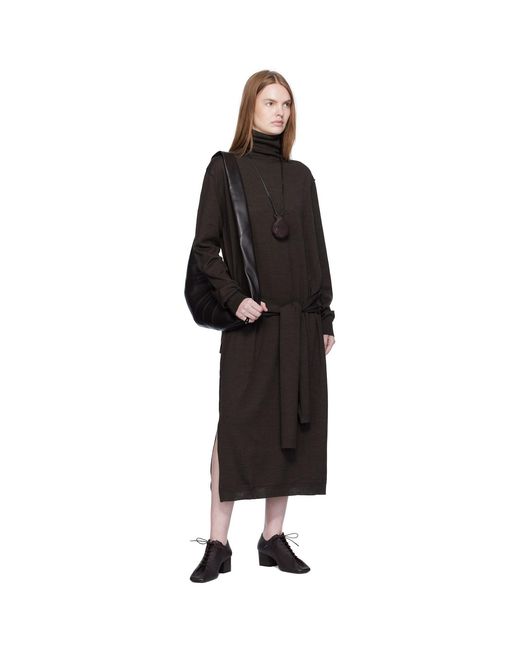 Lemaire Black Trompe 'Oeil Midi Dress