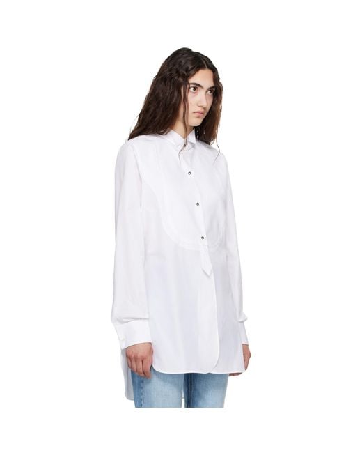 Maison Margiela White Tuxedo Cotton Shirt